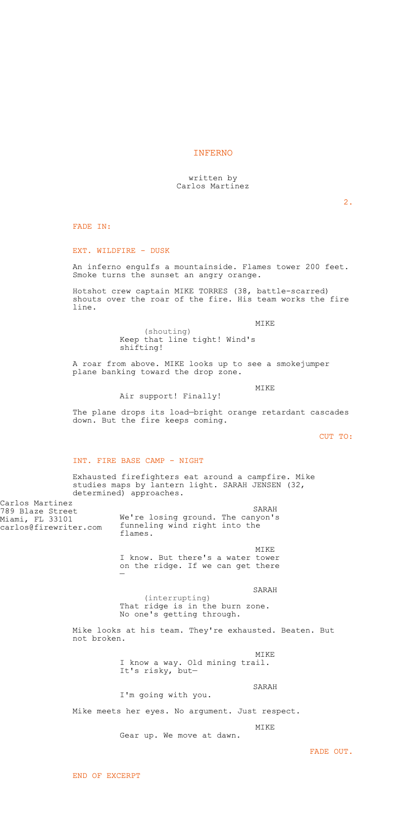 Orange bold screenplay